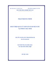 hoàn thiện quản lý chi ngân sách nhà nước tại tỉnh ủy bắc ninh