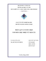 phân lập và tuyển chọn nấm men chịu nhiệt từ trái cây