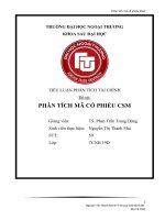PHÂN TÍCH MÃ CỔ PHIẾU CSM