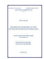 hoạt động đào tạo nghề trong các cơ sở dạy nghề công lập trên địa bàn tỉnh bắc giang