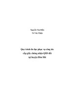 Quy trình đo đạc phục vụ cho công tác cấp giấy chứng nhận quyền sử dụng đất tại huyện hòn đất 