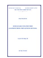 đánh giá khả năng phát hiện βagonists trong thịt lợn bằng kit elisa