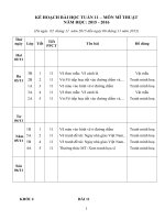 Giáo án mĩ thuật tiểu học chuẩn tuần 11 năm học 2015  2016