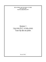 Module 3 lập trình PLC và hiệu chỉnh  Trạm lắp đặt sản phẩm
