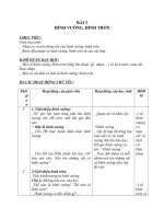 Giáo án toán 1 chương 1 bài 3 hình vuông, hình tròn 