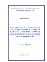 đánh giá thực trạng công tác bồi thường, hỗ trợ và tái định cư khi nhà nước thu hồi đất để xây dựng dự án khu đô thị sinh thái hồng hạc và trường trung cấp nghề thủ công mỹ nghệ truyền thống thuận thành trên địa bàn huyện thuận thành tỉnh bắc ninh