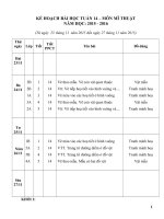 Giáo án mĩ thuật tiểu học TUAN 14 chuẩn năm học 2015  2016