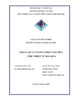 phân lập và tuyển chọn nấm men chịu nhiệt từ hoa quả