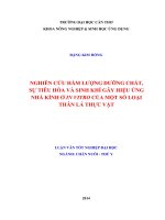 nghiên cứu hàm lượng dưỡng chất, sự tiêu hóa và sinh khí gây hiệu ứng nhà kính ở in vitro của một số loại thân lá thực vật