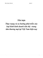 Thực trạng và xu hướng phát triển của loại hình kinh doanh siêu thị   trung tâm thương mại tại việt nam hiện nay 