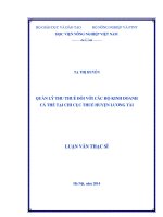 quản lý thu thuế đối với các hộ kinh doanh cá thể tại chi cục thuế huyện lương tài