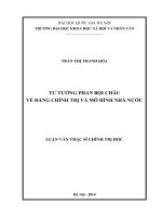 Tư tưởng phan bội châu về đảng chính trị và mô hình nhà nước 