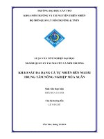 khảo sát đa dạng cá tự nhiên bên ngoài trung tâm nông nghiệp mùa xuân