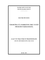 Ảnh hưởng của marketing trực tuyến tới hành vi khách hàng 