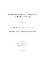 Pulsar searching and timing with the parkes telescope