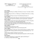 Đề thi và đáp án môn sinh học lớp 9 tham khảo bồi dưỡng 2015 (8) 