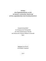 Einfluss einer regionalanästhesie und der perioperativ verabreichten opiatmenge auf das langzeitüberleben beim harnblasenkarzinom