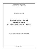 Ứng dụng Adaboost cho bài toán gán nhãn ngữ nghĩa nông