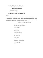 Đầu tư phát triển trong doanh nghiệp và tình hình đầu tư phát triển trong doanh nghiệp nhà nước giai đoạn 2011 2013