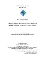 xây dựng phương pháp đánh giá chất lượng chế phẩm vi sinh dùng trong nuôi trồng thủy sản 