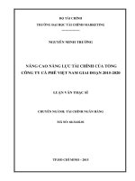 nâng cao năng lực tài chính của tổng công ty cà phê việt nam giai đoạn 2015 2020