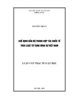 Chế định dẫn độ trong hợp tác quốc tế theo luật tố tụng hình sự việt nam 