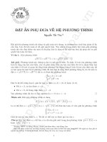 Giải PT bằng cách đưa về hệ PT