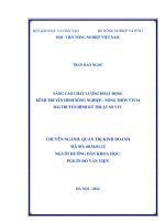 nâng cao chất lượng hoạt động kênh truyền hình nông nghiệp – nông thôn vtc16 đài truyền hình kỹ thuật số vtc