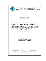 khảo sát một số đặc tính các chủng xạ khuẩn có triển vọng trong quản lý bệnh thán thư hại gấc 