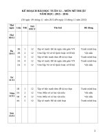 Giáo án mĩ thuật tiểu học TUAN 12 chuẩn năm học 2015  2016