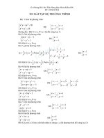 203 BÀI TẬP HỆ PHƯƠNG TRÌNH VÀ CÁCH GIẢI