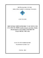một số đặc điểm sinh học và sự mẫn cảm của ong đa phôi copidosomopsis nacoleiae (eady) (hymenoptera: encyrtidae) với một số loại thuốc trừ sâu