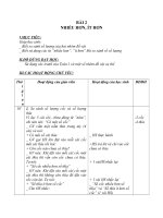 Giáo án toán 1 chương 1 bài 2 nhiều hơn, ít hơn 