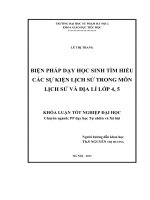 Biện pháp dạy học sinh tìm hiểu các sự kiện lịch sử trong môn lịch sử và địa lý lớp 4, 5 