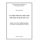 Các biện pháp dạy học sinh tiểu học sử dụng dấu câu 