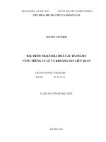 ĐẶC ĐIỂM THẠCH ĐỊA HOÁ CÁC ĐÁ FELSIC VÙNG TRŨNG TÚ LỆ VÀ KHOÁNG SẢN LIÊN QUAN