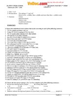 Đề cương ôn thi học kì 1 môn Tiếng Anh lớp 12