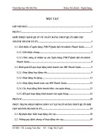 THỰC TRẠNG HOẠT ĐỘNG CHO VAY TẠI NGÂN HÀNG TMCP QUÂN ĐỘI CHI NHÁNH THANH XUÂN