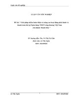 Giải pháp nhằm hoàn thiện và nâng cao hoạt động phát hành và thanh toán thẻ tại Ngân hàng TMCP công thương Việt Nam chi nhánh Thanh Hóa