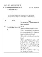 BỘ câu hỏi và đáp án PHẦN THI kỹ NĂNG NGHIỆP vụ CÔNG tác đội KHỐI TH 