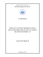 Thiết lập và áp dụng thẻ điểm cân bằng (balanced scorecard) tại công ty cổ phần nha trang seafoods   f1