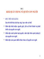 Khái Quát Chung Về Quyền Con Người