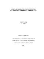 Modular modeling and control for autonomous underwater vehicle (AUV)