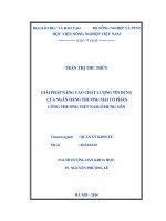 giải pháp nâng cao chất lượng tín dụng của ngân hàng thương mại cổ phần công thương việt nam ở hưng yên
