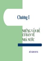 Những Vấn Đề Cơ Bản Về Nhà Nước