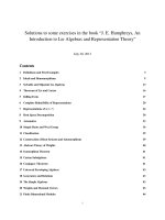 BT Đại số Lie BT Đại số Lie