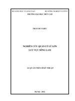 NGHIÊN CỨU QUẢN LÝ LŨ LỚN LƯU VỰC SÔNG LAM
