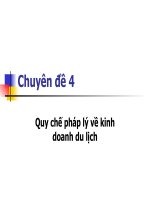 Quy Chế Pháp Lý Về Kinh Doanh Du Lịch