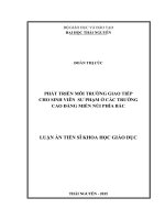 Phát triển môi trường giao tiếp cho sinh viên sư phạm ở các trường Cao đẳng miền núi phía Bắc