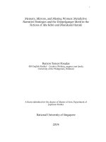 Memory, mirrors and missing women metafictive narrative strategies and the doppelganger image in the fictions of abe kobo and murakami haruki